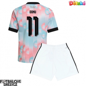 Belgie Jeremy Doku #11 Dětské Venkovní dres komplet MS 2026 Krátký Rukáv (+ trenýrky)